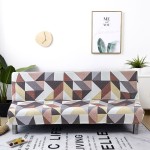 Pokrowiec na wersalkę finkę bez boków - BRĄZOWO SZARY