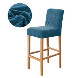 Żakardowy pokrowiec na krzesło barowe - hotelowe - BUTTERFLY BLUE