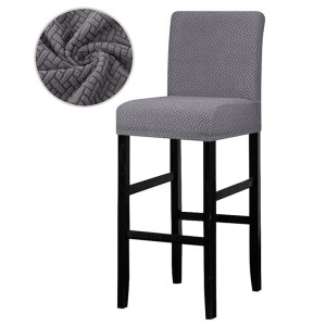 Żakardowy pokrowiec na krzesło barowe - hotelowe - FORGED IRON