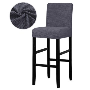 Żakardowy pokrowiec na krzesło barowe - hotelowe - Gunpowder