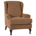 POKROWIEC NA FOTEL USZAK - ŻAKARDOWY - JASNY BRĄZ.jpg