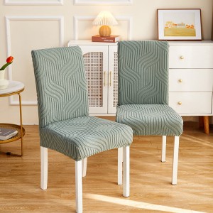 Żakardowy pokrowiec na krzesło  - Meandry - CHINESE JADE