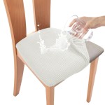 Żakardowy pokrowiec na siedzisko krzesła - kratka -  ABALONE SHELL