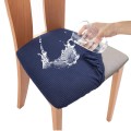 Żakardowy pokrowiec na siedzisko krzesła - kratka - BLUE LOBELIA.jpg