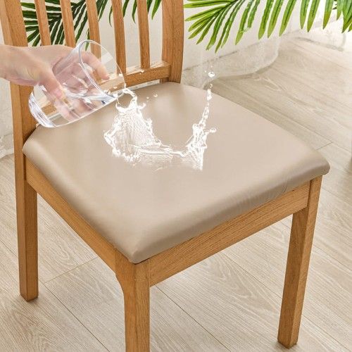 Skórzany pokrowiec na siedzisko krzesła - FLAX BEIGE.jpg