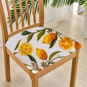 ELASTYCZNY POKROWIEC NA SIEDZISKO KRZESŁA DO KUCHNI - JADALNI - SALONU - Orange Blossom