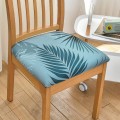 ELASTYCZNY POKROWIEC NA SIEDZISKO KRZESŁA DO KUCHNI - JADALNI - SALONU - Turquoise Leaf.jpg