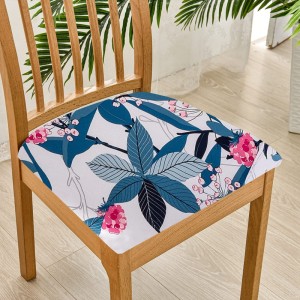  ELASTYCZNY POKROWIEC NA SIEDZISKO KRZESŁA DO KUCHNI - JADALNI - SALONU - Blue Blossom