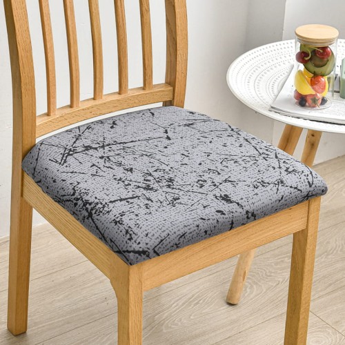 ELASTYCZNY POKROWIEC NA SIEDZISKO KRZESŁA DO KUCHNI - JADALNI - SALONU - Cracked Slate.jpg