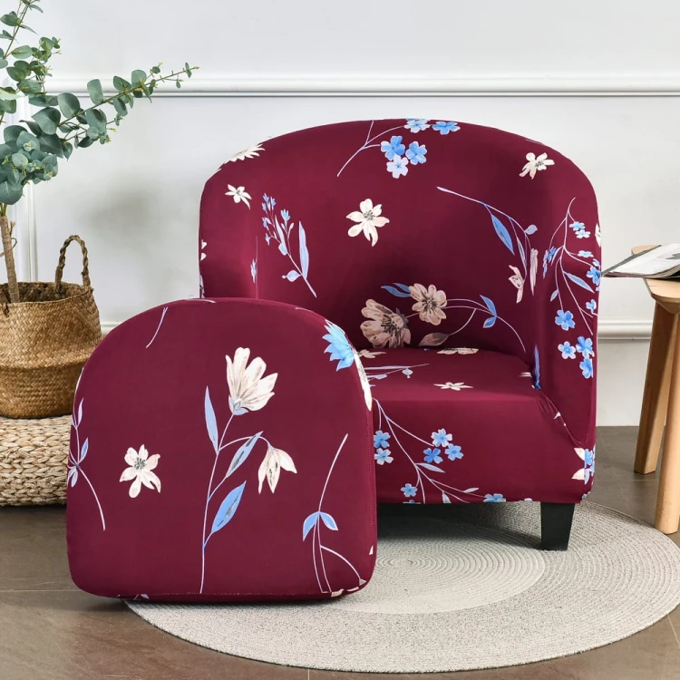 Pokrowiec na fotel klubowy - Red Blossom II.jpg