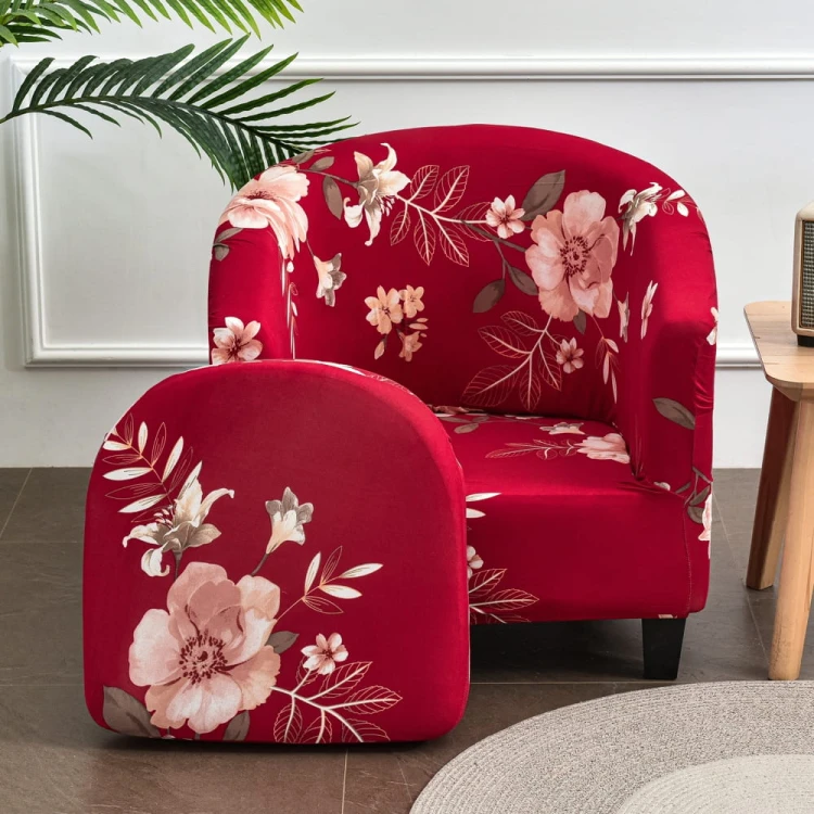 Pokrowiec na fotel klubowy - Red Blossom.jpg