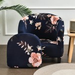 Pokrowiec na fotel klubowy - Royal Blue Blossom.jpg