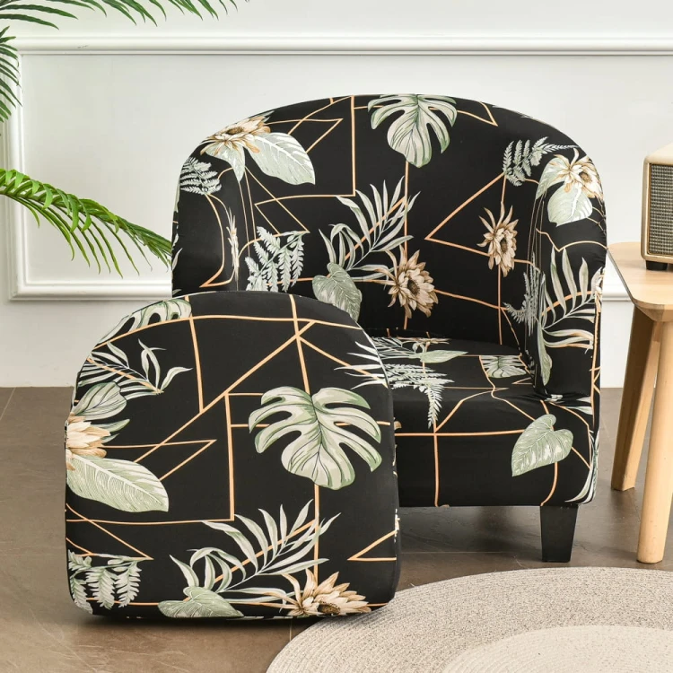 Pokrowiec na fotel klubowy - Dark Monstera.jpg