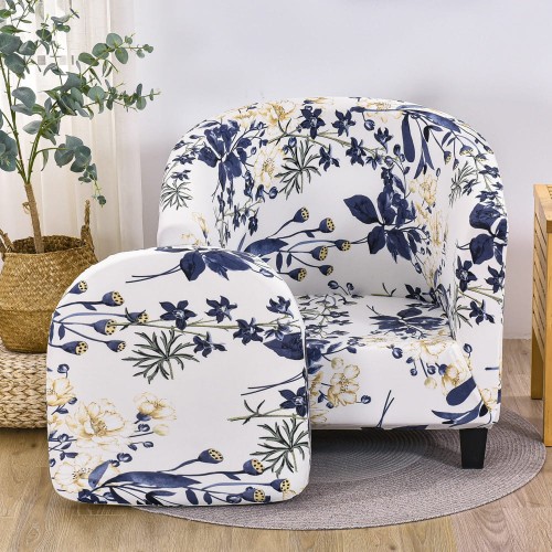Pokrowiec na fotel klubowy - Blue Blossom.jpg