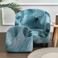 Pokrowiec na fotel klubowy - Turquoise Leaf.jpg