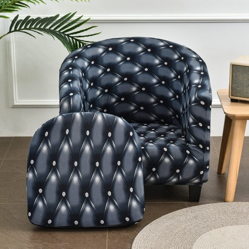 Pokrowiec na fotel klubowy - Blue Leather.jpg