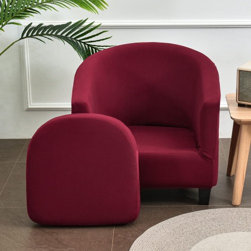 Elastyczny pokrowiec na fotel klubowy - MAROON OAK.jpg
