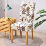 POKROWIEC NA KRZESŁO DO KUCHNI - JADALNI - SALONU - Purple Flowers