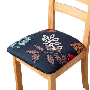 ELASTYCZNY POKROWIEC NA SIEDZISKO KRZESŁA DO KUCHNI - JADALNI - SALONU - DARK SPELL FLOWERS