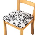 ELASTYCZNY POKROWIEC NA SIEDZISKO KRZESŁA DO KUCHNI - JADALNI - SALONU - TURECKI CZARNO BIAŁY.jpeg