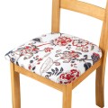 ELASTYCZNY POKROWIEC NA SIEDZISKO KRZESŁA DO KUCHNI - JADALNI - SALONU - BIAŁY W KWIATY.jpeg