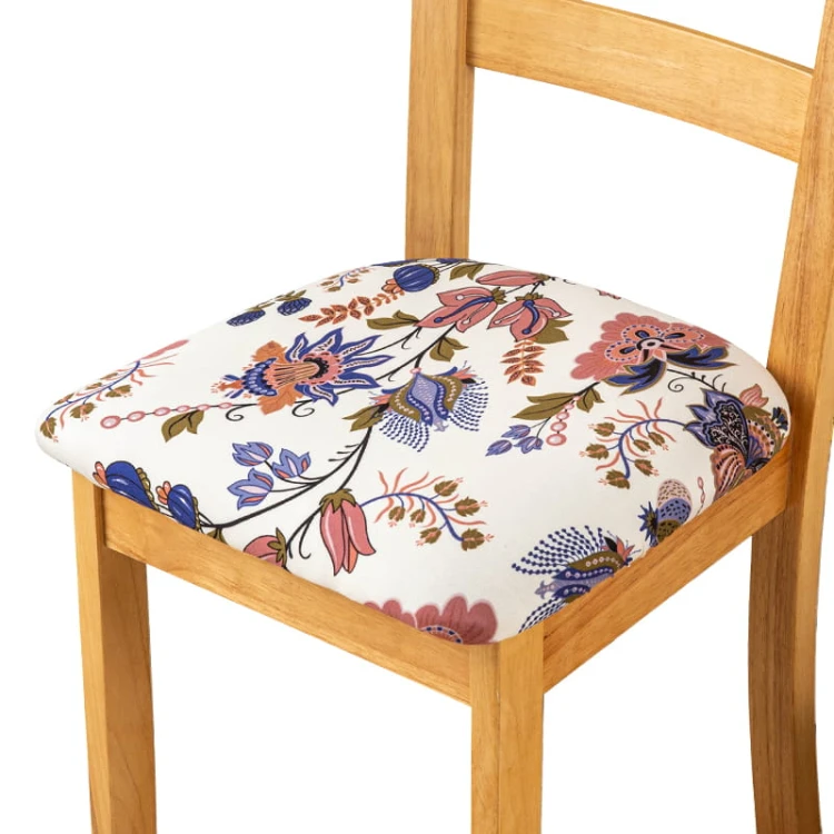 ELASTYCZNY POKROWIEC NA SIEDZISKO KRZESŁA DO KUCHNI - JADALNI - SALONU - JASNY KWIATY.jpeg