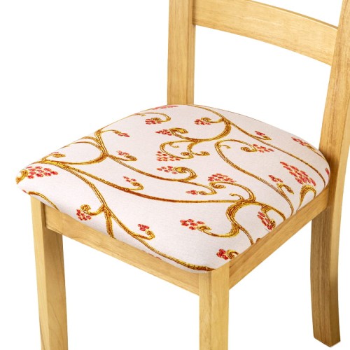 ELASTYCZNY POKROWIEC NA SIEDZISKO KRZESŁA DO KUCHNI - JADALNI - SALONU - ZŁOTY PAŁACOWY.jpeg