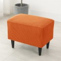 Pokrowiec na podnóżek pufę żakardowy prostokątny - ORANGE POPPY.jpeg