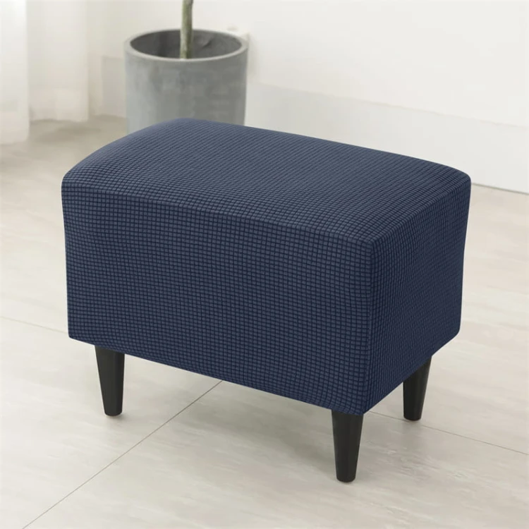 Pokrowiec na podnóżek pufę żakardowy prostokątny - NIGHT FLIGHT.jpeg