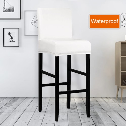 Pokrowiec na krzesło barowe - hotelowe - wodoodporny z ecoskóry - BRIGHT WHITE.jpeg