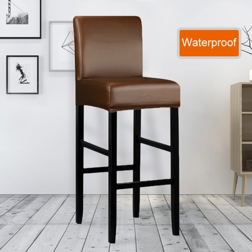 Pokrowiec na krzesło barowe - hotelowe - wodoodporny z ecoskóry - MISSION BROWN.jpeg