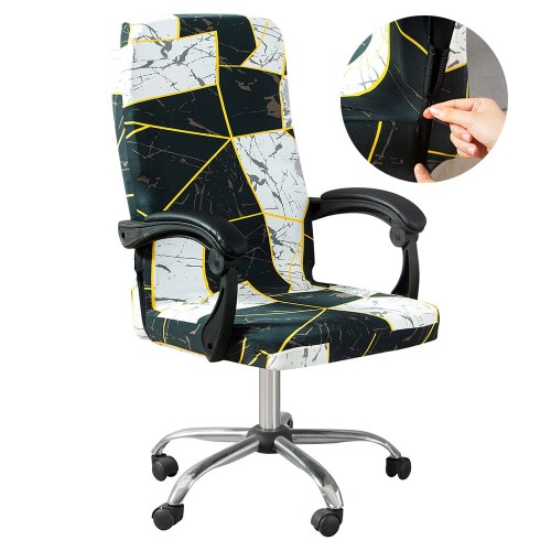Pokrowiec na fotel gamingowy komputerowy biurowy - krzesło obrotowe - BLACK EMERALD.jpeg