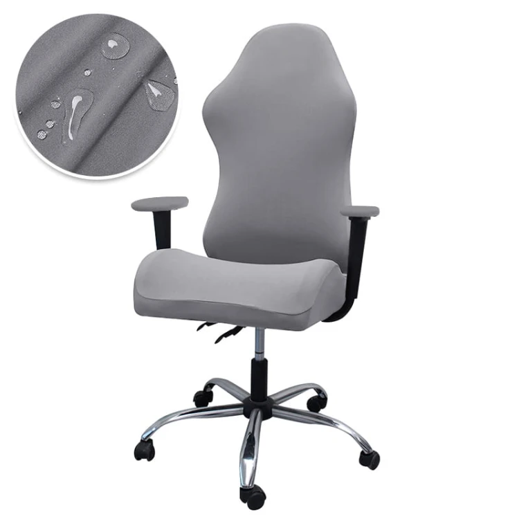 Elastyczny pokrowiec na fotel gamingowy komputerowy biurowy - krzesło obrotowe - FORMAL GREY.jpeg