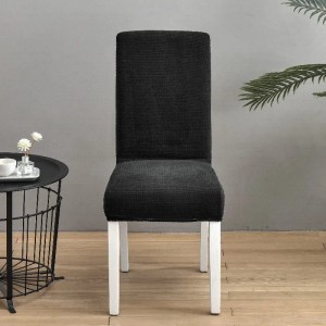 Żakardowy pokrowiec na krzesło wodoodporny - EERIE BLACK