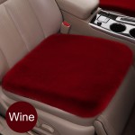 Pokrowiec na siedzisko fotela samochodowego przedniego - Futro - Czerwone Wino