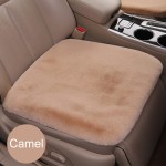 Pokrowiec na siedzisko fotela samochodowego przedniego - Futro - Camel