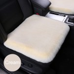 Pokrowiec na siedzisko fotela samochodowego przedniego - Futro - Kremowy