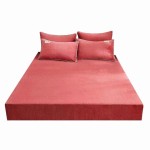 Welurowy - aksamitny pokrowiec na materac - FLAMINGO DREAM