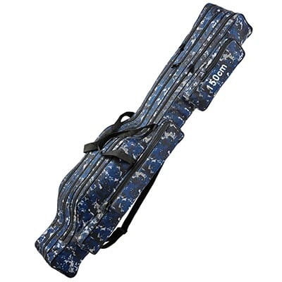 Pokrowiec na wędki - Wodoodporny - 150cm - 3 Warstwy - Blue Camo.jpeg