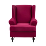 POKROWIEC NA FOTEL USZAK - GŁADKI - CZERWONE WINO