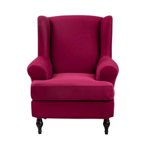 POKROWIEC NA FOTEL USZAK - GŁADKI - CZERWONE WINO