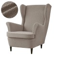 POKROWIEC NA FOTEL USZAK - ŻAKARDOWY - Chevron - Doeskin Grey.jpeg