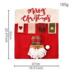 Świąteczny pokrowiec na oparcie krzesła - Mikołaj