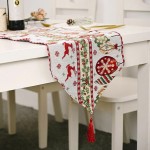 Obrus świąteczny - bawełniany - 180x35cm - Biały -  Jelonek.jpeg