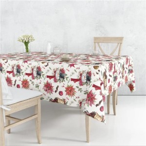 Obrus świąteczny - materiałowy - gładki - Bałwanek