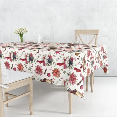 Obrus świąteczny - materiałowy - gładki - Bałwanek.jpeg