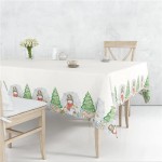 Obrus świąteczny - materiałowy - gładki - Choinki III