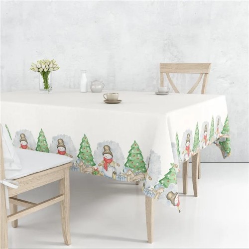 Obrus świąteczny - materiałowy - gładki - Choinki III.jpeg