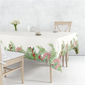 Obrus świąteczny - materiałowy - gładki - Laski Świąteczne II