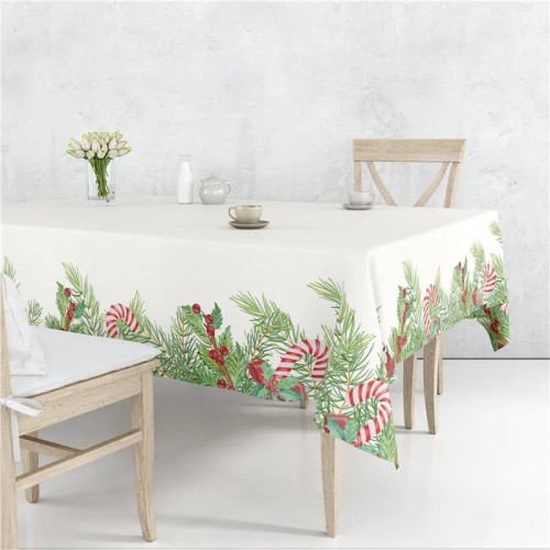 Obrus świąteczny - materiałowy - gładki - Laski Świąteczne II.jpeg